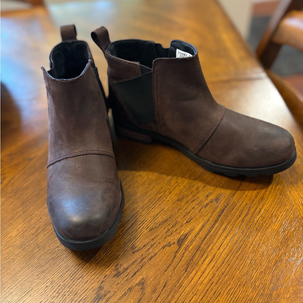 Sorel, Chelsea Brown with Black Ankle Boots, Women’s Size 8